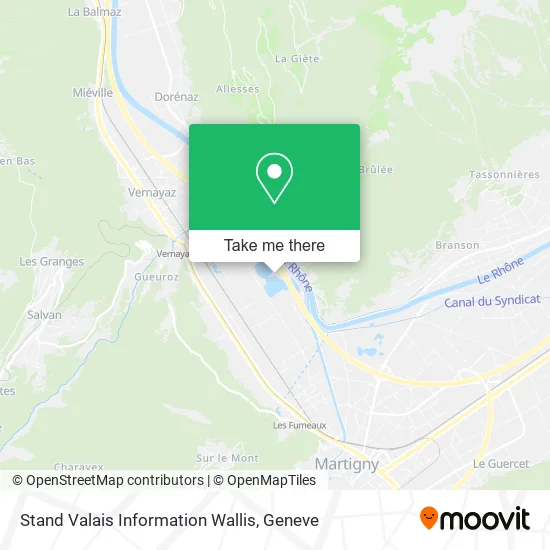 Stand Valais Information Wallis map