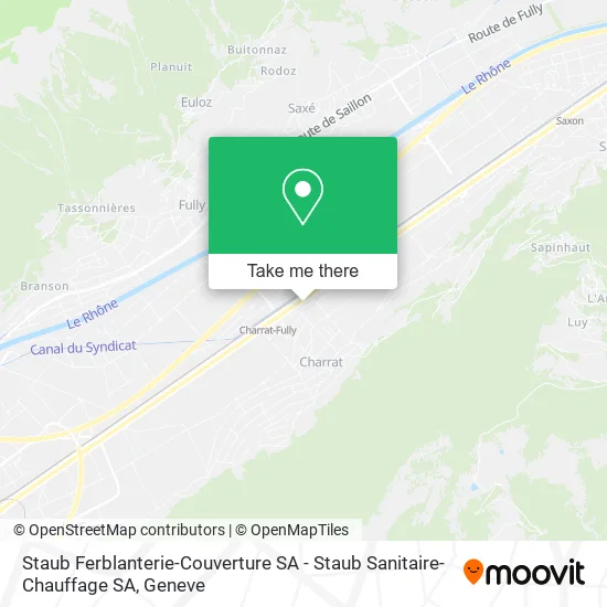 Staub Ferblanterie-Couverture SA - Staub Sanitaire- Chauffage SA map