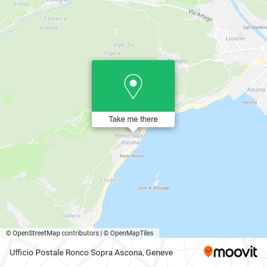 Ufficio Postale Ronco Sopra Ascona map