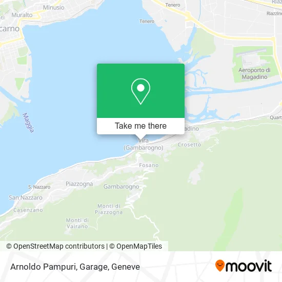 Arnoldo Pampuri, Garage map