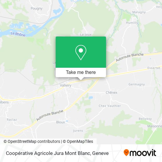 Coopérative Agricole Jura Mont Blanc map