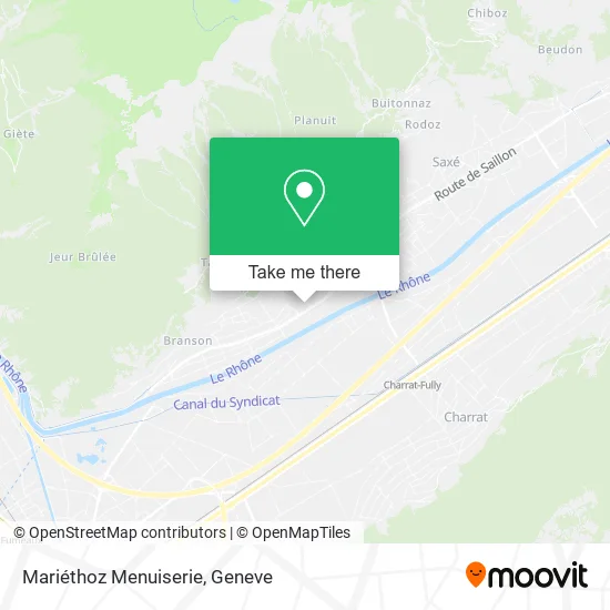 Mariéthoz Menuiserie map