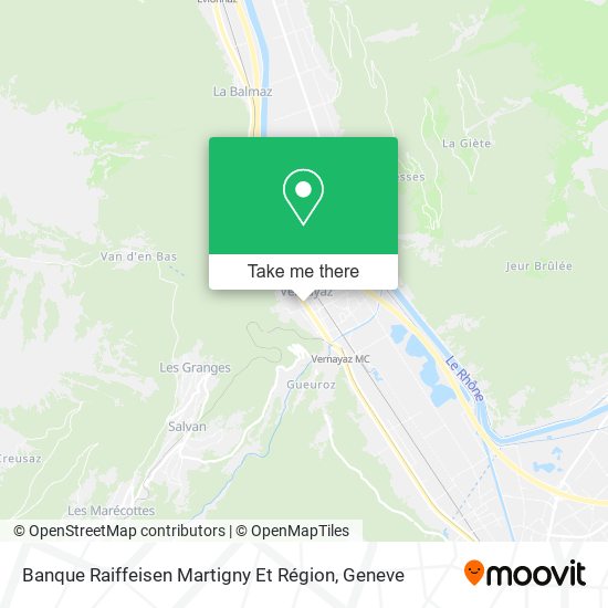 Banque Raiffeisen Martigny Et Région map