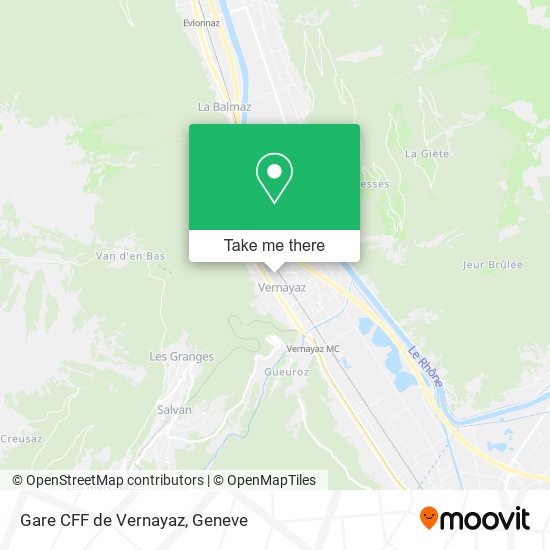 Gare CFF de Vernayaz map