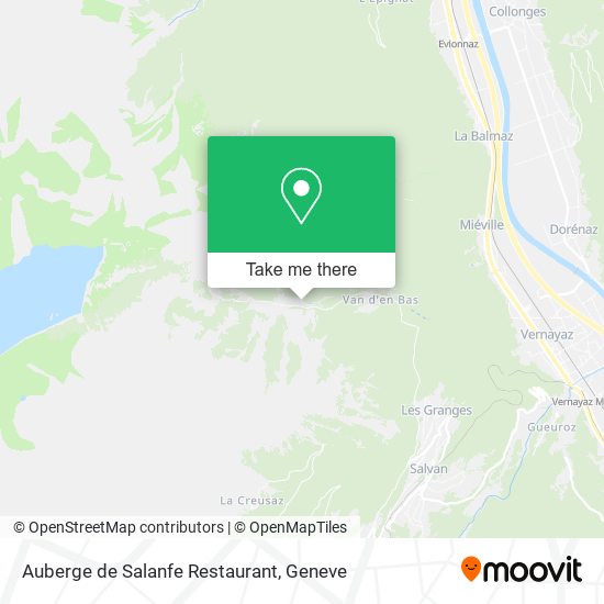 Auberge de Salanfe Restaurant map
