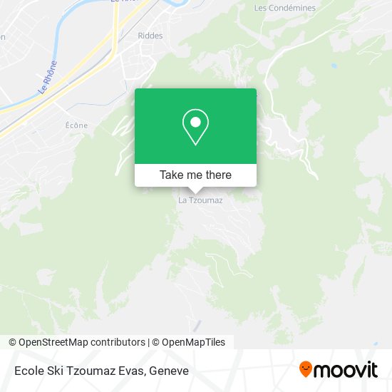 Ecole Ski Tzoumaz Evas map