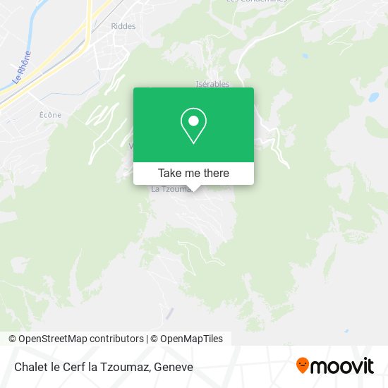 Chalet le Cerf la Tzoumaz map