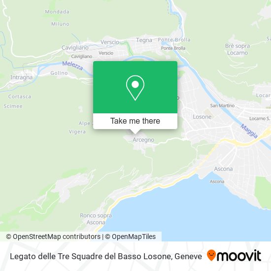 Legato delle Tre Squadre del Basso Losone map