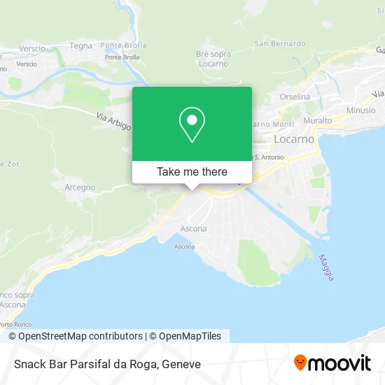 Snack Bar Parsifal da Roga map