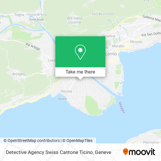 Detective Agency Swiss Cantone Ticino map