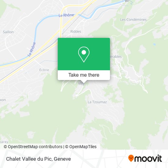 Chalet Vallee du Pic map