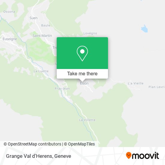 Grange Val d'Herens map