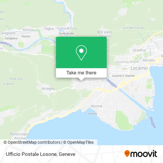 Ufficio Postale Losone map