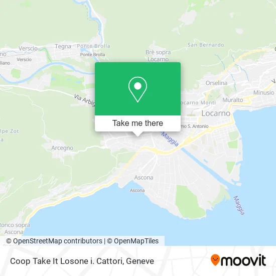 Coop Take It Losone i. Cattori map