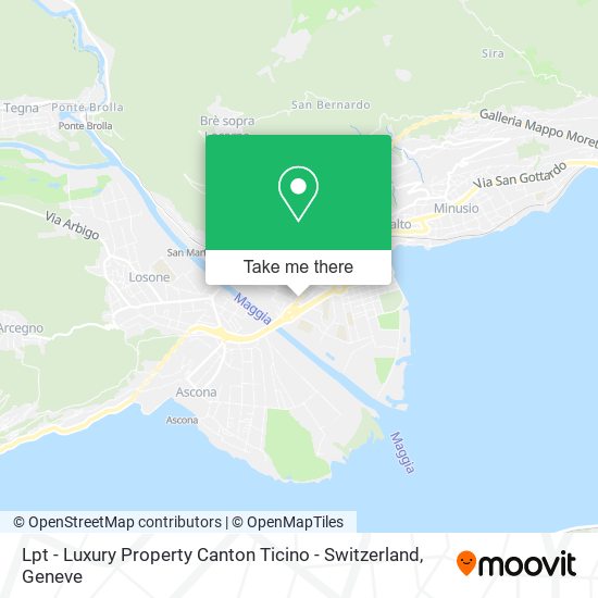 Lpt - Luxury Property Canton Ticino - Switzerland map