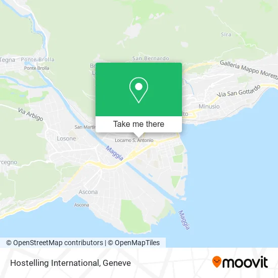 Hostelling International map