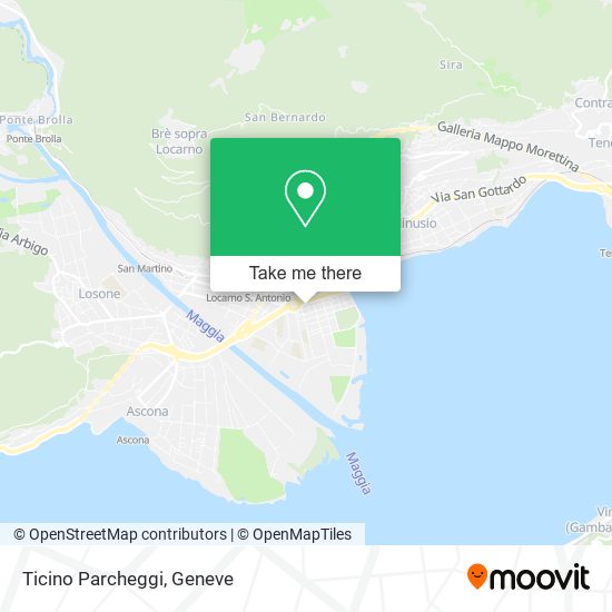 Ticino Parcheggi map