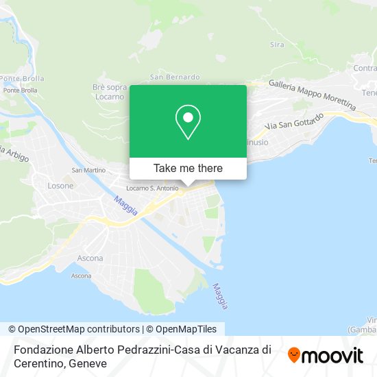 Fondazione Alberto Pedrazzini-Casa di Vacanza di Cerentino map