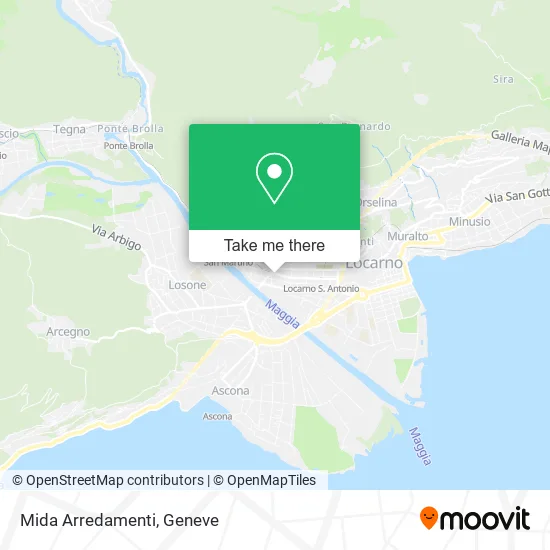 Mida Arredamenti map