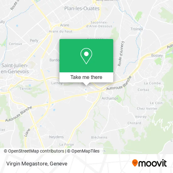 Virgin Megastore map