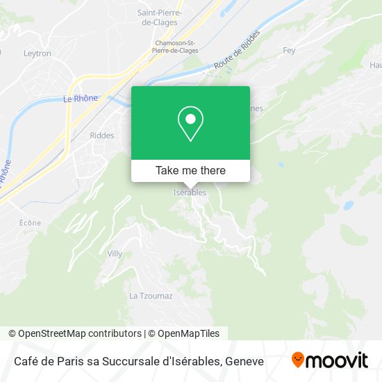 Café de Paris sa Succursale d'Isérables map