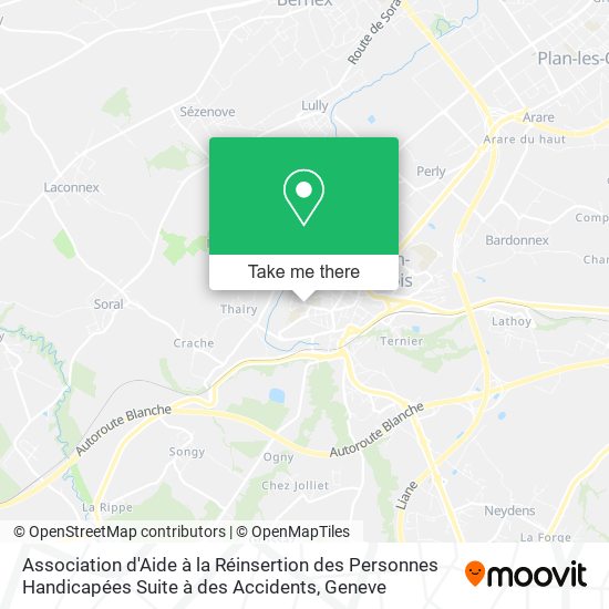 Association d'Aide à la Réinsertion des Personnes Handicapées Suite à des Accidents map