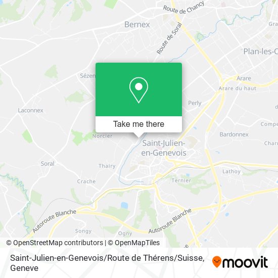Saint-Julien-en-Genevois / Route de Thérens / Suisse plan