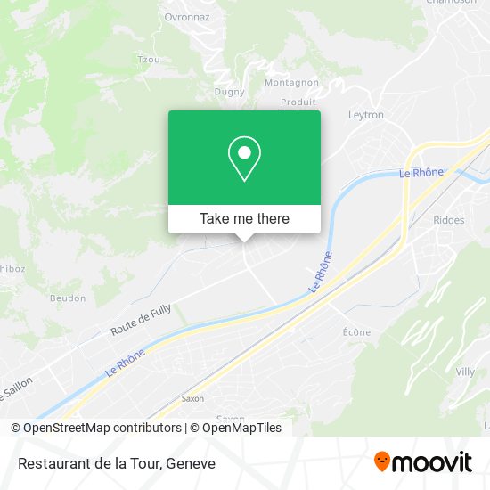 Restaurant de la Tour map