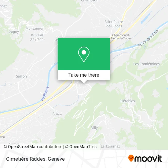 Cimetière Riddes map