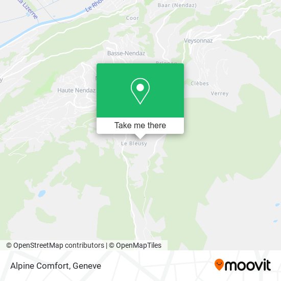 Alpine Comfort map