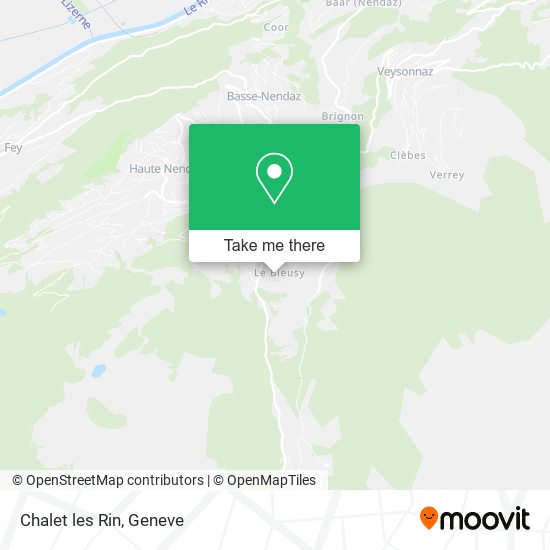 Chalet les Rin map
