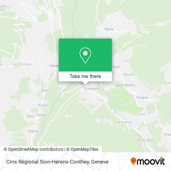 Cms Régional Sion-Hérens-Conthey map