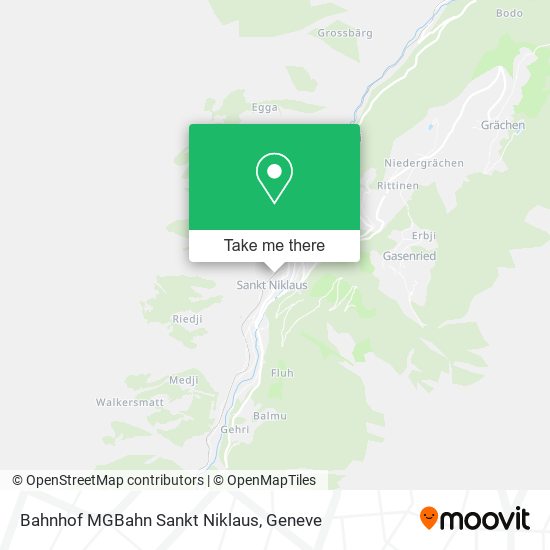 Bahnhof MGBahn Sankt Niklaus map