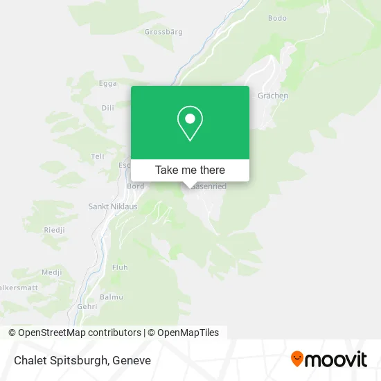 Chalet Spitsburgh map