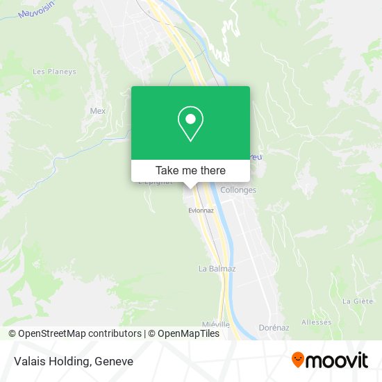 Valais Holding map