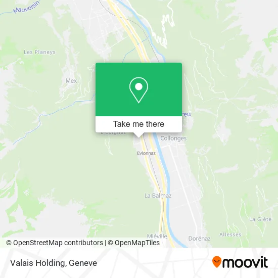Valais Holding map