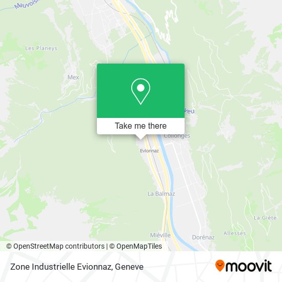 Zone Industrielle Evionnaz plan