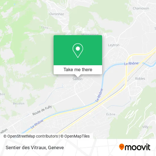 Sentier des Vitraux map