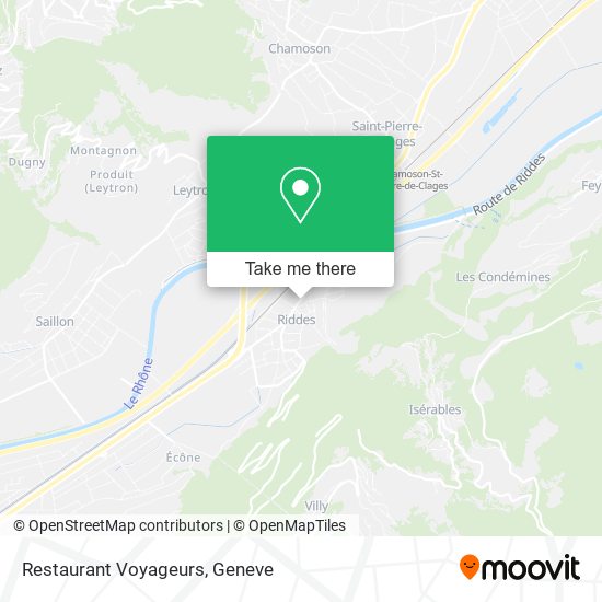 Restaurant Voyageurs map