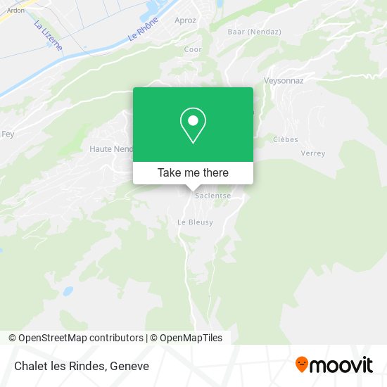 Chalet les Rindes map