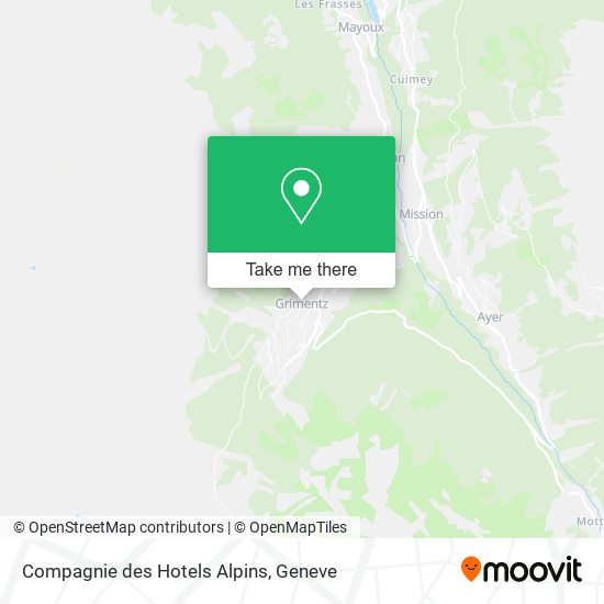 Compagnie des Hotels Alpins Karte