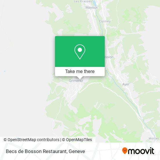 Becs de Bosson Restaurant map