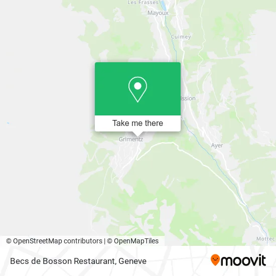 Becs de Bosson Restaurant map