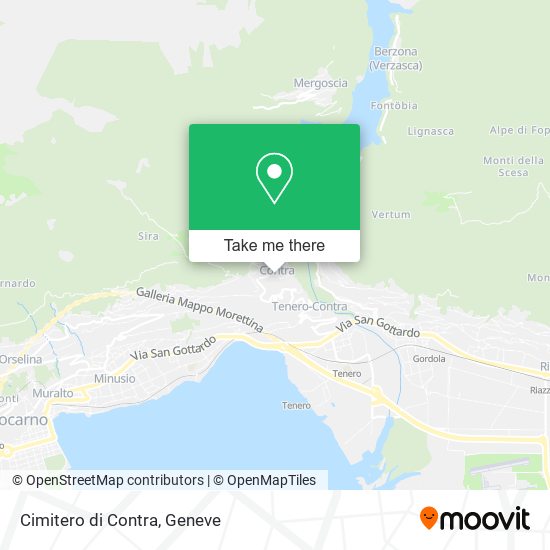 Cimitero di Contra map