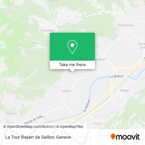La Tour Bayart de Saillon map