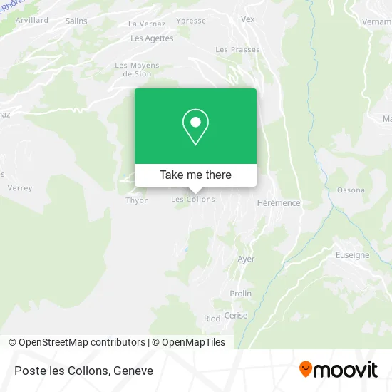 Poste les Collons map