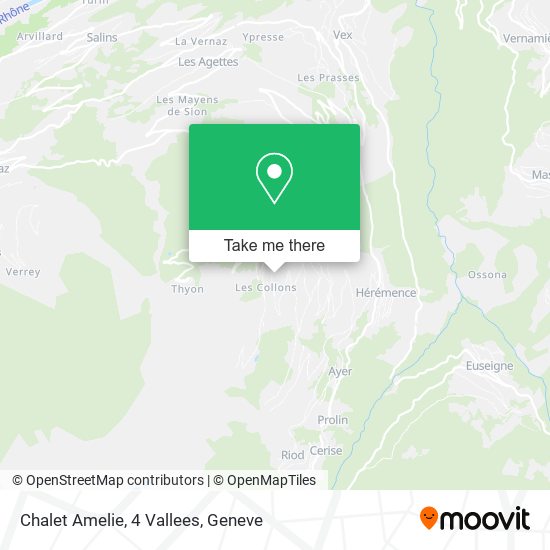 Chalet Amelie, 4 Vallees map