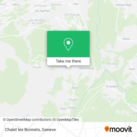 Chalet les Bonnets map