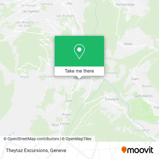Theytaz Excursions map