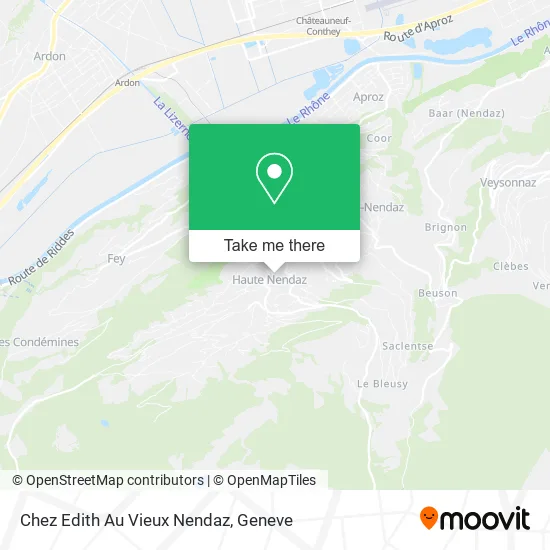 Chez Edith Au Vieux Nendaz map